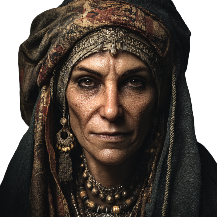 Ancient Middle Eastern Woman V3 Vinyl Car Decal Sticker – Waterproof & UV-Resistant 3.4133333333333336"