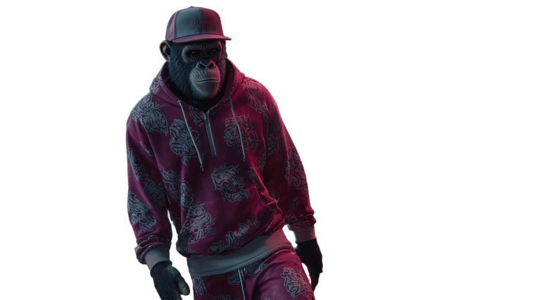 Hip Hop Chimpanzee Vinyl Car Decal Sticker – Waterproof & UV-Resistant 2.72"