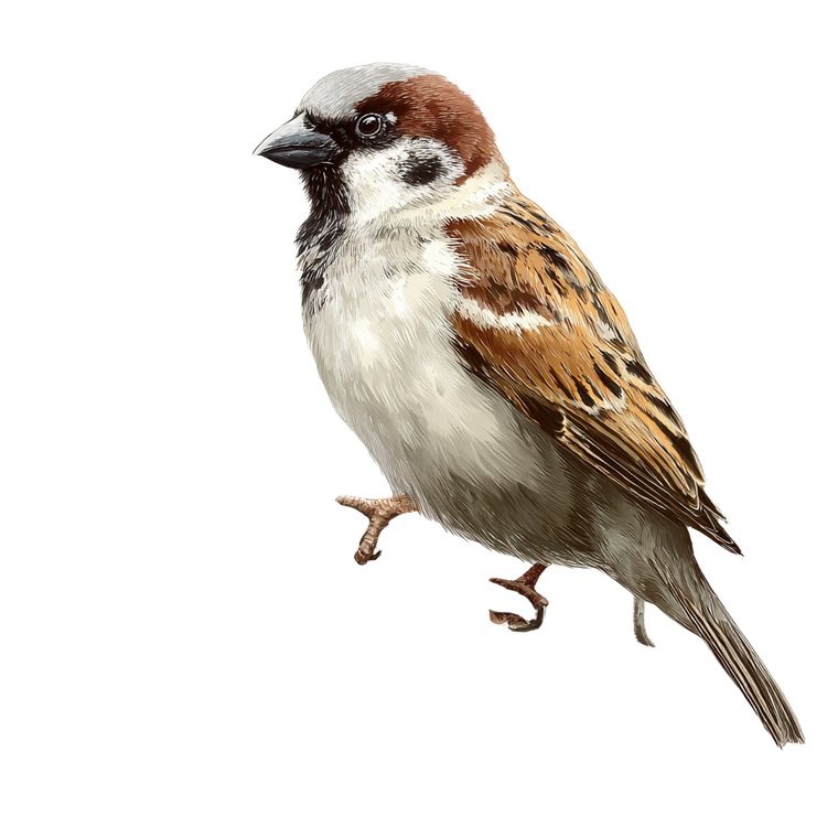 Sparrow On Branch Vinyl Car Decal Sticker – Waterproof & UV-Resistant 3.4133333333333336"