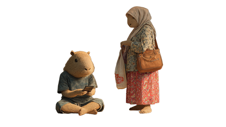 Capybara Family Scene Vinyl Car Decal Sticker – Waterproof & UV-Resistant 5.4