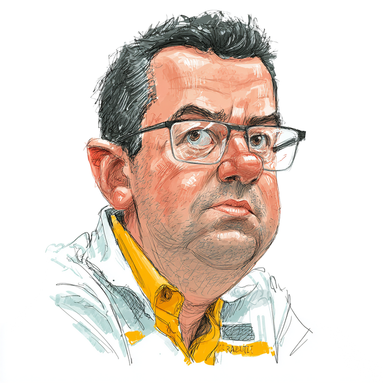 Eric Boullier Caricature Vinyl Car Decal Sticker – Waterproof & UV-Resistant 6.826666666666667"