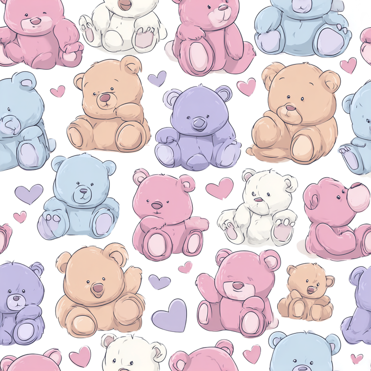 Baby Teddy Bears V2 Vinyl Car Decal Sticker – Waterproof & UV-Resistant 6.826666666666667"