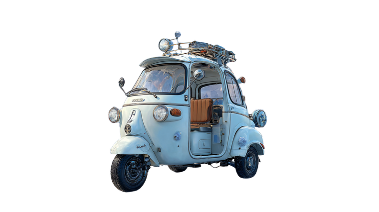 Pixar-Style Tuk-Tuk Vinyl Car Decal Sticker – Waterproof & UV-Resistant 2.72"