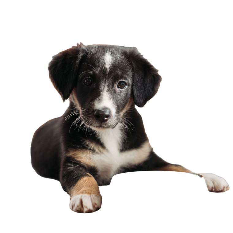 Puppy With Bowl Vinyl Car Decal Sticker – Waterproof & UV-Resistant 3.4133333333333336"