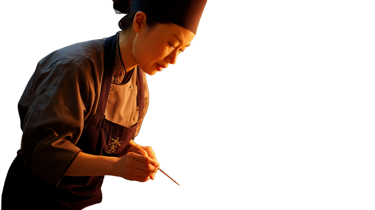 Japanese Chef Cooking V4 Vinyl Car Decal Sticker – Waterproof & UV-Resistant 2.72"