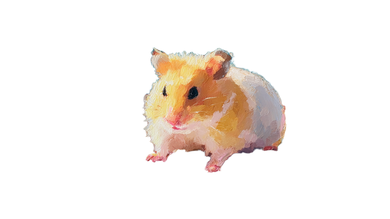 Studious Hamster Painting Vinyl Car Decal Sticker – Waterproof & UV-Resistant 5.4