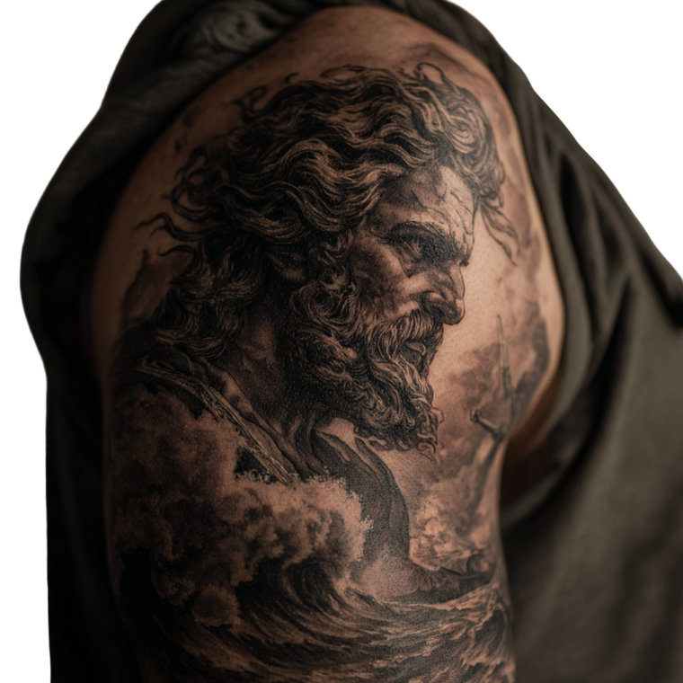 Moses Tattoo Vinyl Car Decal Sticker – Waterproof & UV-Resistant 3.4133333333333336"