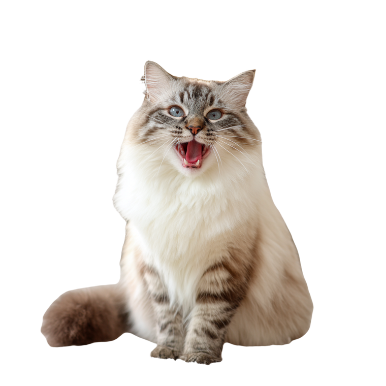 Ragdoll Cat Stretching V2 Vinyl Car Decal Sticker – Waterproof & UV-Resistant 3.4133333333333336"