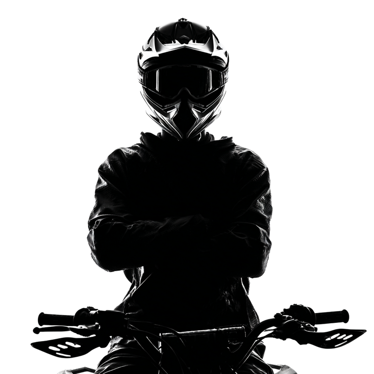Biker Silhouette V2 Vinyl Car Decal Sticker – Waterproof & UV-Resistant 3.4133333333333336"