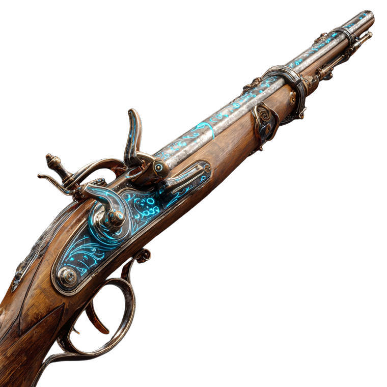 Fantasy Musket Vinyl Car Decal Sticker – Waterproof & UV-Resistant 3.4133333333333336"