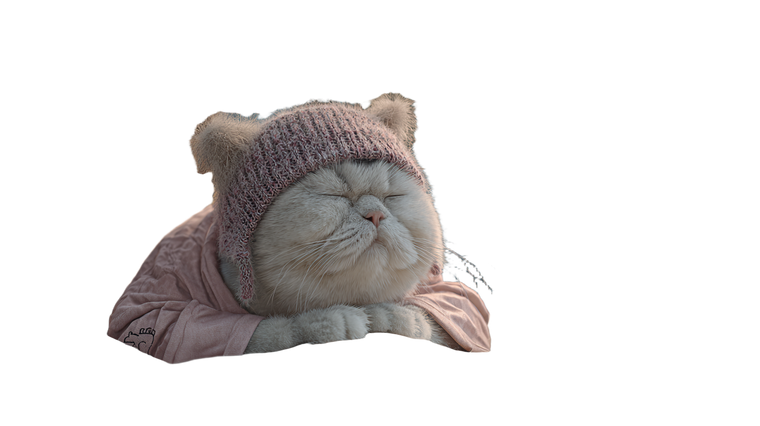 Sleeping Cat In Pajamas Vinyl Car Decal Sticker – Waterproof & UV-Resistant 2.72"