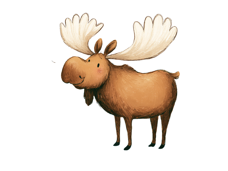 Whimsical Cartoon Moose Vinyl Car Decal Sticker – Waterproof & UV-Resistant 6.1866666666666665"