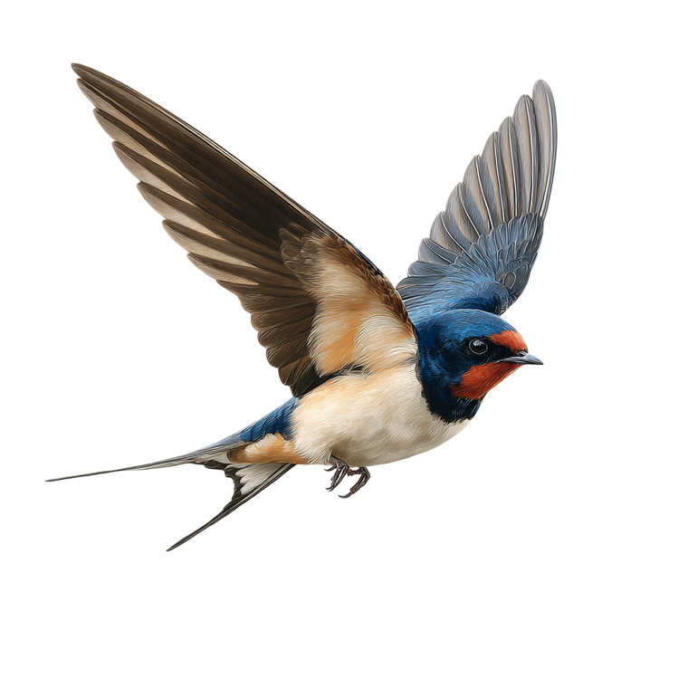 Realistic Swallow Flying Vinyl Car Decal Sticker – Waterproof & UV-Resistant 3.4133333333333336"