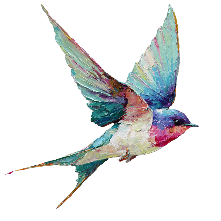 Whimsical Flying Swallow Vinyl Car Decal Sticker – Waterproof & UV-Resistant 3.4133333333333336"