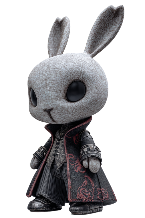 Gothic Chibi Rabbit Vinyl Car Decal Sticker – Waterproof & UV-Resistant 8.96"
