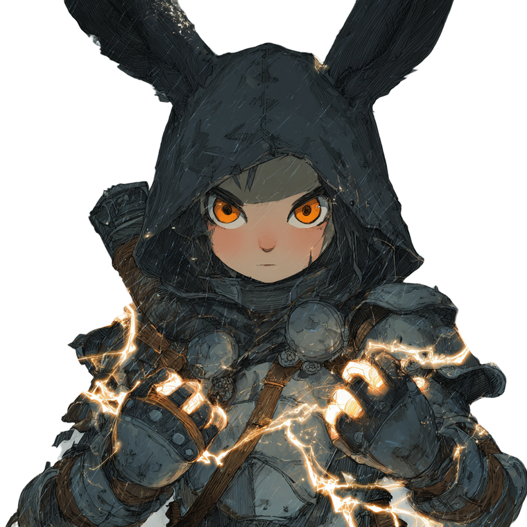 Rabbit Girl Warrior Vinyl Car Decal Sticker – Waterproof & UV-Resistant 6.826666666666667"