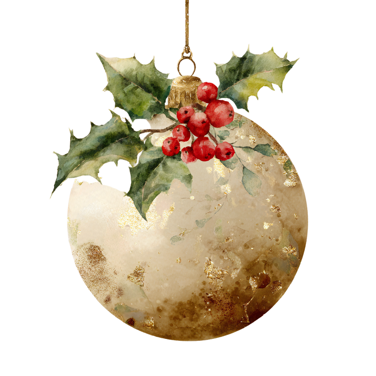 Christmas Ornament Clipart Vinyl Car Decal Sticker – Waterproof & UV-Resistant 3.4133333333333336"