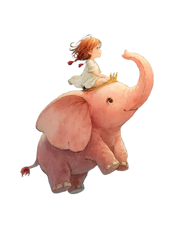 Pink Crowned Elephant V5 Vinyl Car Decal Sticker – Waterproof & UV-Resistant 8.0"