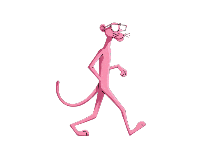 Pink Panther Cartoon V2 Vinyl Car Decal Sticker – Waterproof & UV-Resistant 5.97333333333333