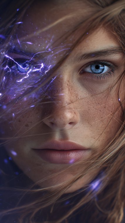 Lightning Eye Sorceress Vinyl Car Decal Sticker – Waterproof & UV-Resistant 4.8533333333333335"