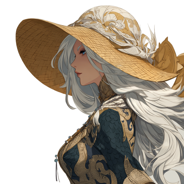 White-Haired Lamia Vinyl Car Decal Sticker – Waterproof & UV-Resistant 3.4133333333333336"