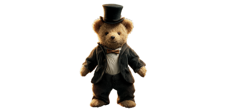 Elegant Teddy Bear Vinyl Car Decal Sticker – Waterproof & UV-Resistant 5.12"