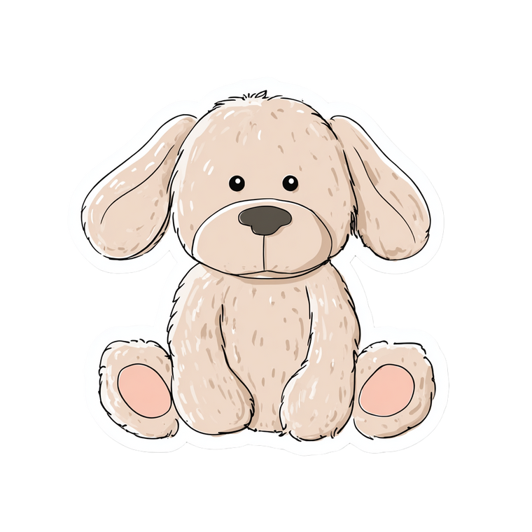 Stuffed Animal Sticker Vinyl Car Decal Sticker – Waterproof & UV-Resistant 3.4133333333333336"