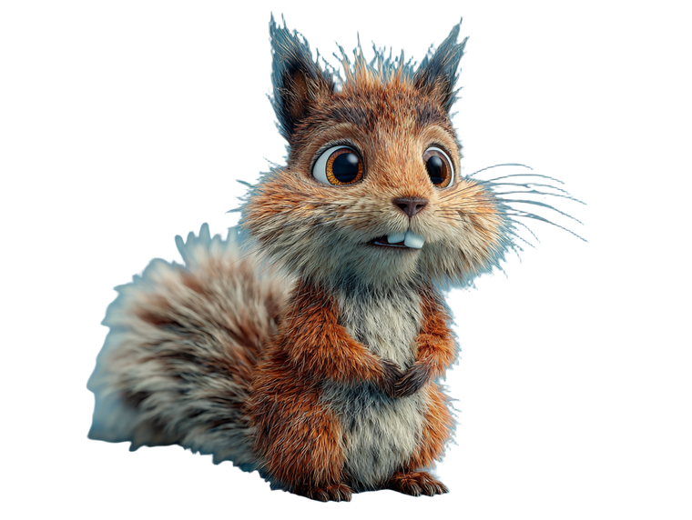 Cheeky Squirrel Character Vinyl Car Decal Sticker – Waterproof & UV-Resistant 6.1866666666666665"