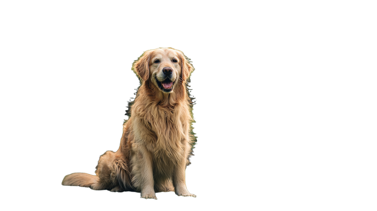 Golden Retriever In Backyard Vinyl Car Decal Sticker – Waterproof & UV-Resistant 5.4