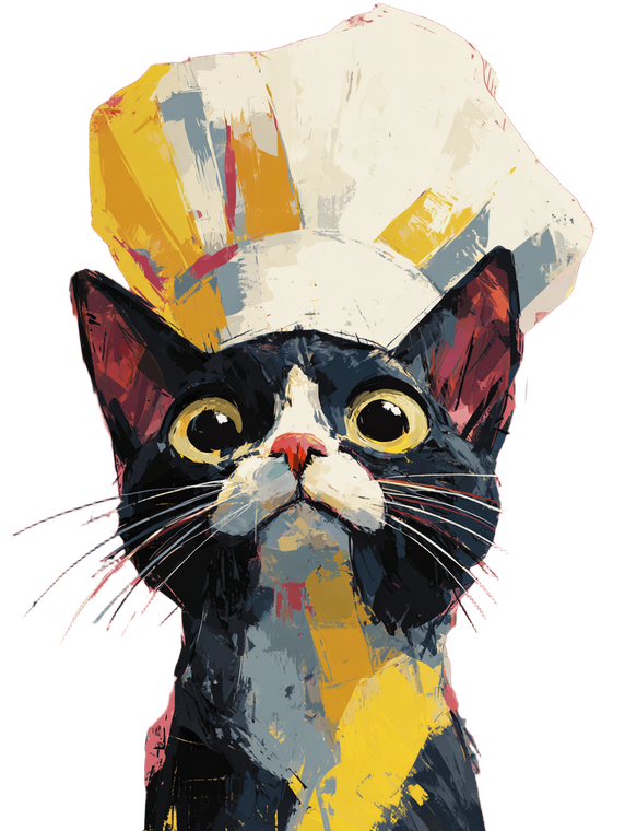 Chef Cat V13 Vinyl Car Decal Sticker – Waterproof & UV-Resistant 8.213333333333333"