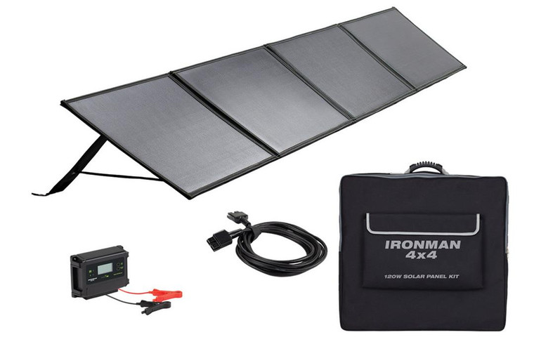 Efficient 200W Ironman 4x4 Portable Solar Kit | Monocrystalline Panels, Shingle Technology, Built-in Stand