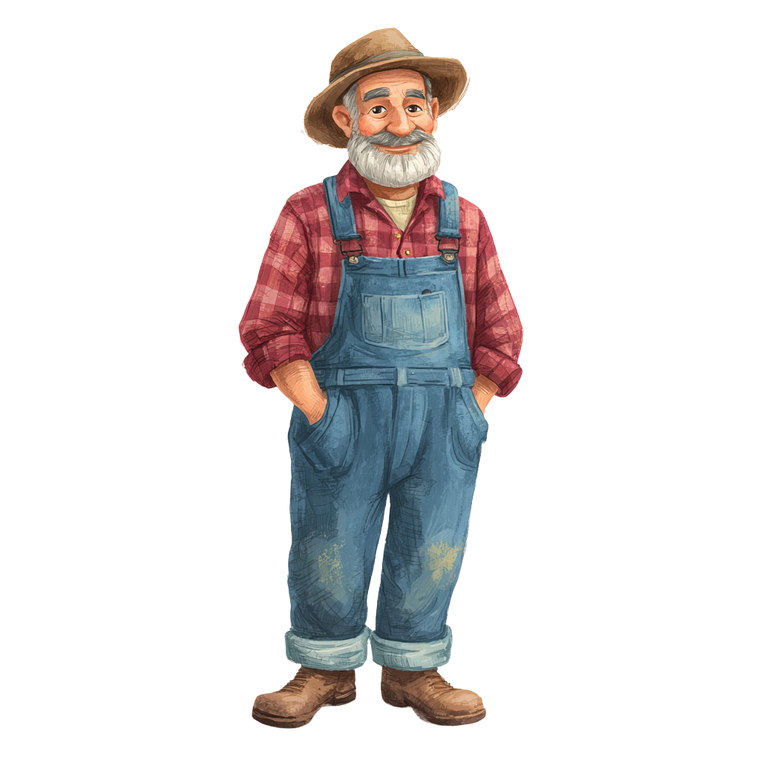 Kind Old Farmer Vinyl Car Decal Sticker – Waterproof & UV-Resistant 6.826666666666667"