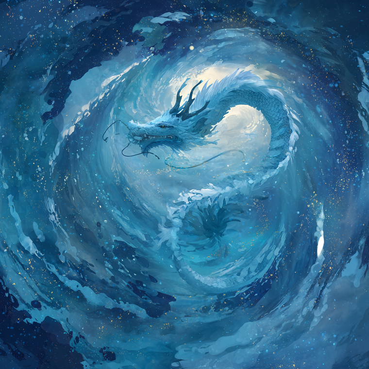 Mythical Sea Dragon Vinyl Car Decal Sticker – Waterproof & UV-Resistant 3.4133333333333336"