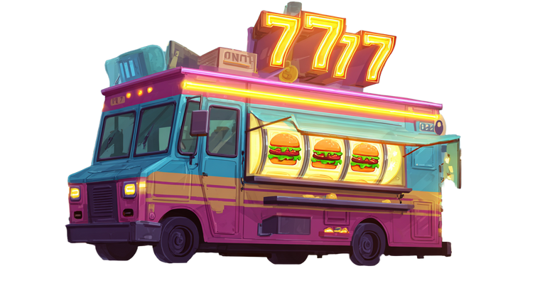 Casino Food Truck Vinyl Car Decal Sticker – Waterproof & UV-Resistant 2.72"
