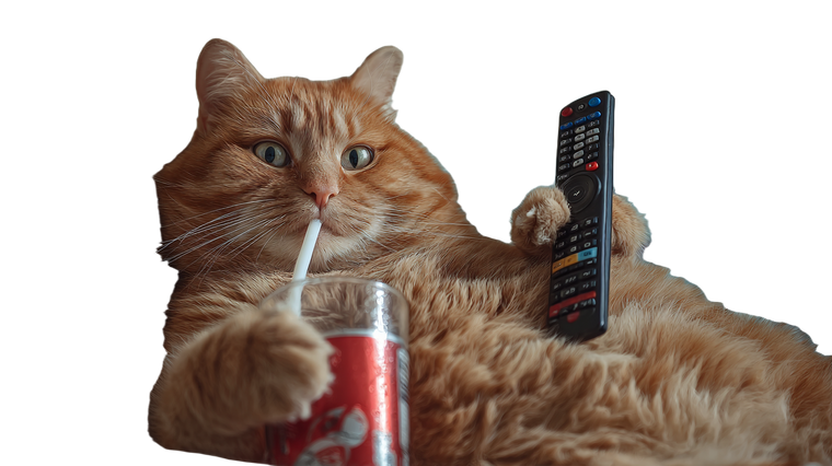 Red Cat Relaxing Vinyl Car Decal Sticker – Waterproof & UV-Resistant 5.4