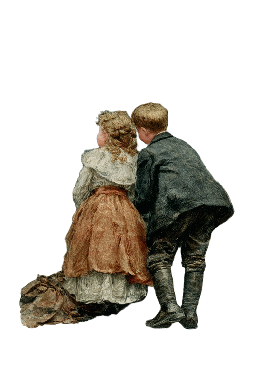 Vintage Postcard Illustration Vinyl Car Decal Sticker – Waterproof & UV-Resistant 8.746666666666666"