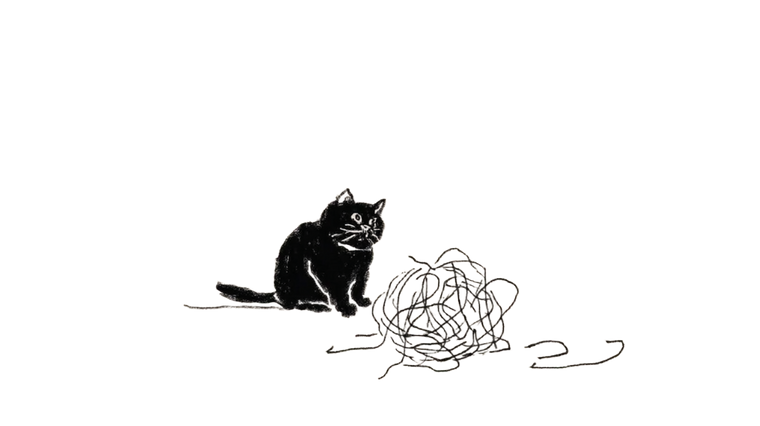 Cat With Wool V2 Vinyl Car Decal Sticker – Waterproof & UV-Resistant 2.72"