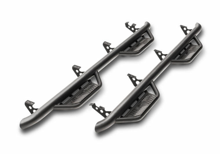 Upgrade Your Ford Bronco with N-Fab Nerf Bar | Polished Stainless Steel, With Drop Down Steps, Rocker Panel Mount