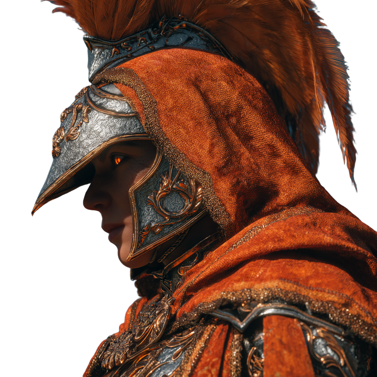 Orange Knight Vinyl Car Decal Sticker – Waterproof & UV-Resistant 3.4133333333333336"