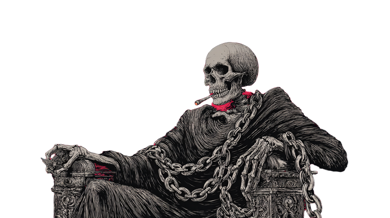 Grim Reaper Throne V7 Vinyl Car Decal Sticker – Waterproof & UV-Resistant 2.72"
