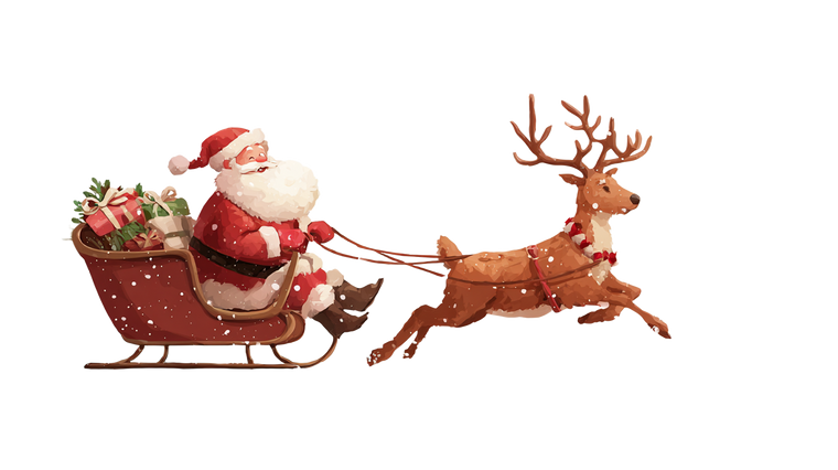Christmas Scene Vinyl Car Decal Sticker – Waterproof & UV-Resistant 2.72"