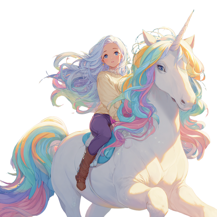 Magical Unicorn Ride V4 Vinyl Car Decal Sticker – Waterproof & UV-Resistant 3.4133333333333336"