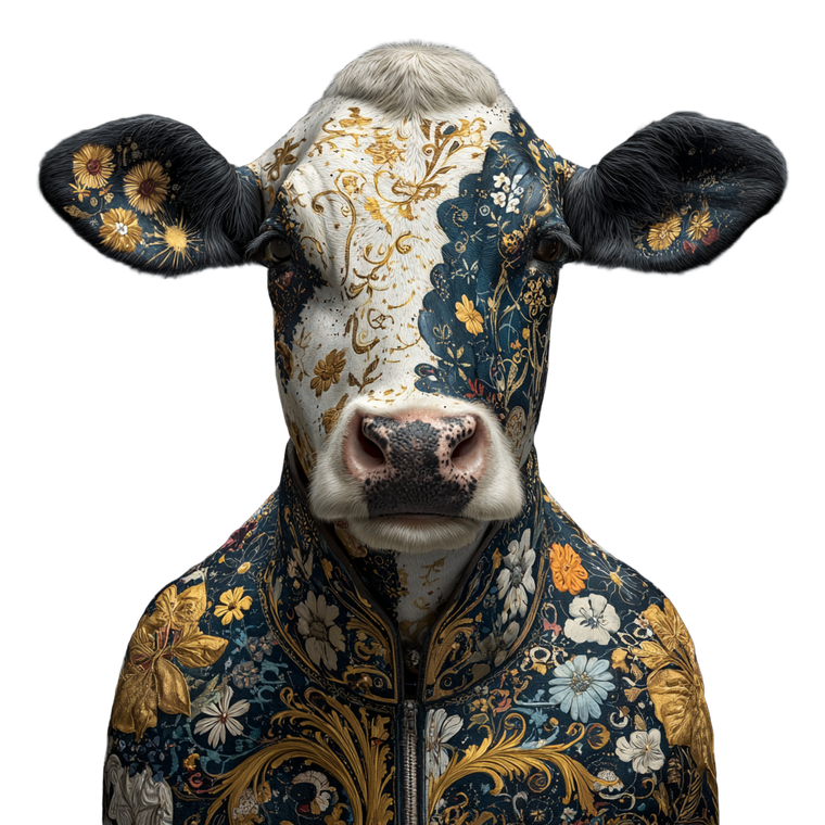 Saturnina Cow Vinyl Car Decal Sticker – Waterproof & UV-Resistant 6.826666666666667"