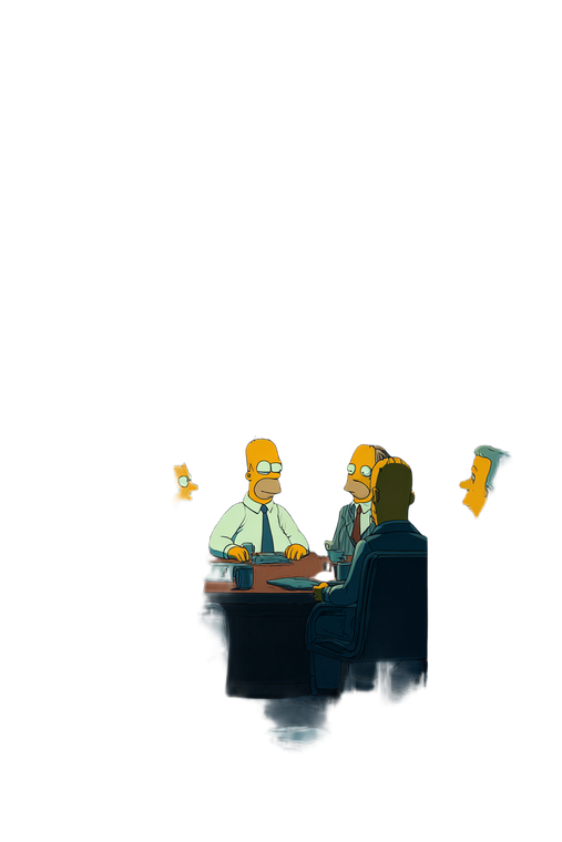 Simpsons Meeting Room Vinyl Car Decal Sticker – Waterproof & UV-Resistant 8.96"