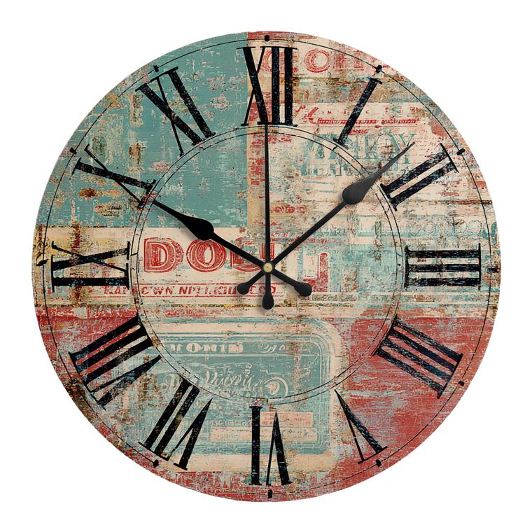 Vintage Diner Clock Vinyl Car Decal Sticker – Waterproof & UV-Resistant 3.4133333333333336"
