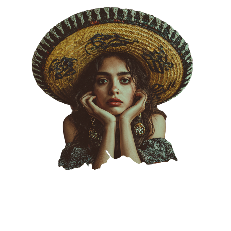 Girl In Sombrero Vinyl Car Decal Sticker – Waterproof & UV-Resistant 3.4133333333333336"