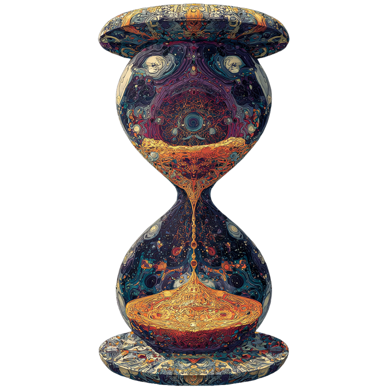 Psychedelic Hourglass Vinyl Car Decal Sticker – Waterproof & UV-Resistant 3.4133333333333336"