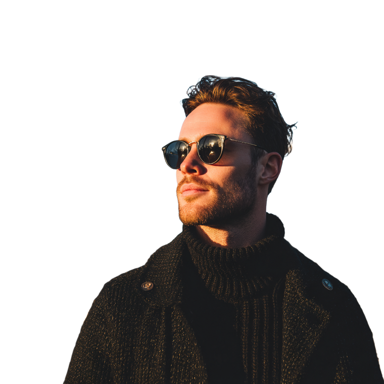 Stylish Man Walking V7 Vinyl Car Decal Sticker – Waterproof & UV-Resistant 3.4133333333333336"