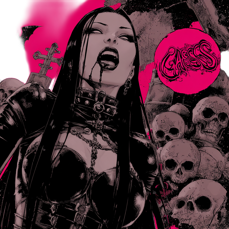 Gothic Vampire Villain Vinyl Car Decal Sticker – Waterproof & UV-Resistant 3.4133333333333336"