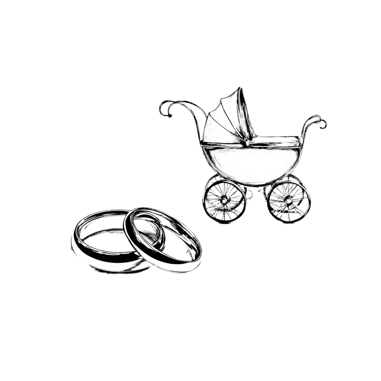 Delicate Wedding Rings Vinyl Car Decal Sticker – Waterproof & UV-Resistant 3.4133333333333336"